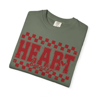 Heart Breaker, Red Checkered Distressed - Comfort Colors | Trendy Women's T-Shirt. Direct to Garment. Printed & Shipped in the USA. Unisex Sizes.