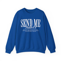 Send Me, Vintage - Faith – Gildan Heavy Blend | Trendy Women’s and Men's Soft Sweatshirt. Direct to Garment. Printed & Shipped in the USA. Unisex Sizes.