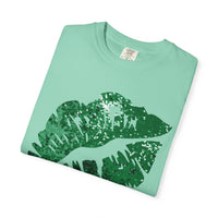 Green Faux Glitter Kiss - Comfort Colors | Trendy Women's T-Shirt. Direct to Garment. Printed & Shipped in the USA. Unisex Sizes.