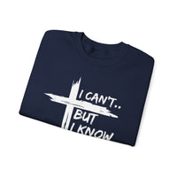 I Can't But I Know A Guy, Faith Cross Christian Jesus – Gildan Heavy Blend | Trendy Women’s and Men's Soft Sweatshirt. Direct to Garment. Printed & Shipped in the USA. Unisex Sizes.
