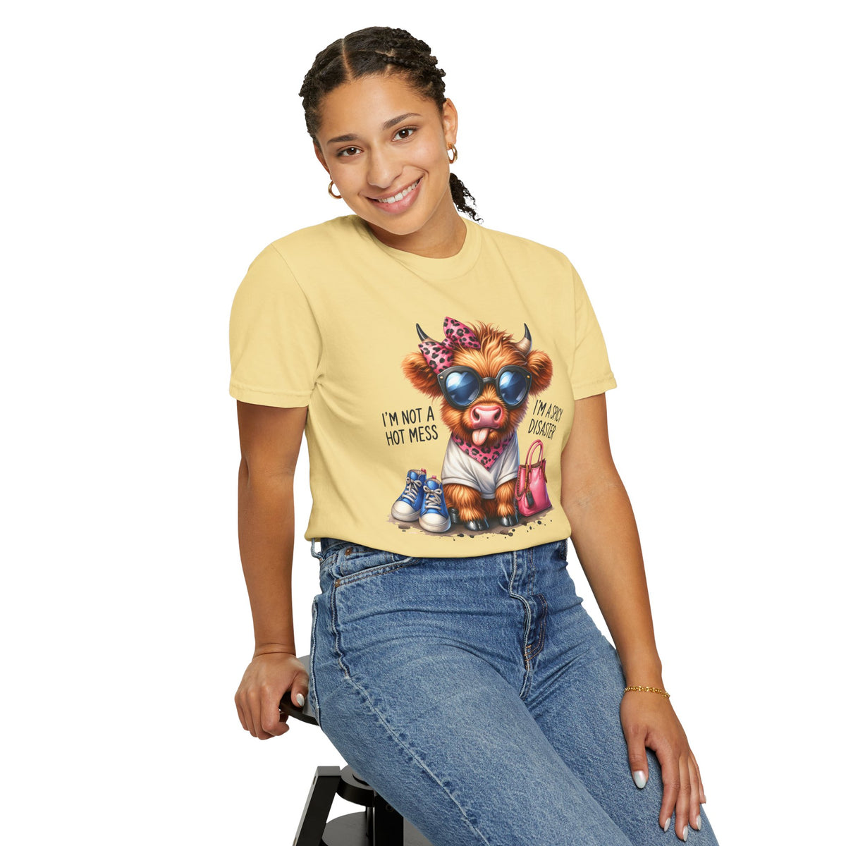 I'm Not a Hot Mess, I'm a Spicy Disaster - Comfort Colors | Trendy Women's T-Shirt. Direct to Garment. Printed & Shipped in the USA. Unisex Sizes.