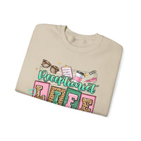 Receptionist Life – Gildan Heavy Blend | Trendy Women’s Soft Sweatshirt. Direct to Garment. Printed & Shipped in the USA. Unisex Sizes.