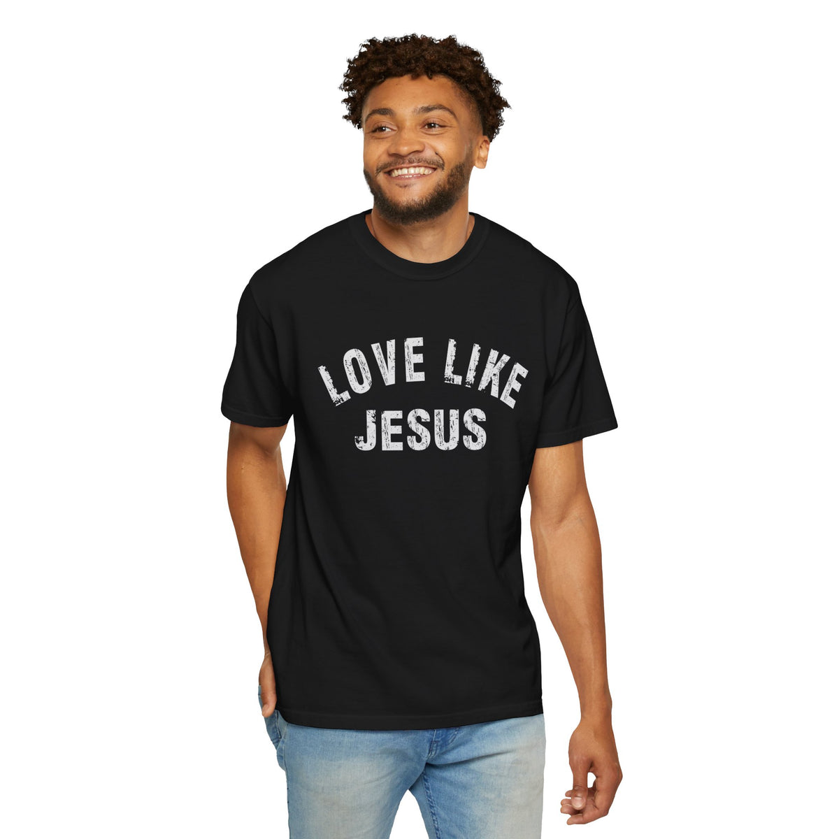 Love Like Jesus - Comfort Colors | Trendy Men's and Women's T-Shirt. Direct to Garment. Printed & Shipped in the USA. Unisex Sizes.