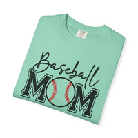 Baseball Mom - Comfort Colors | Trendy Women's T-Shirt. Direct to Garment. Printed & Shipped in the USA. Unisex Sizes.