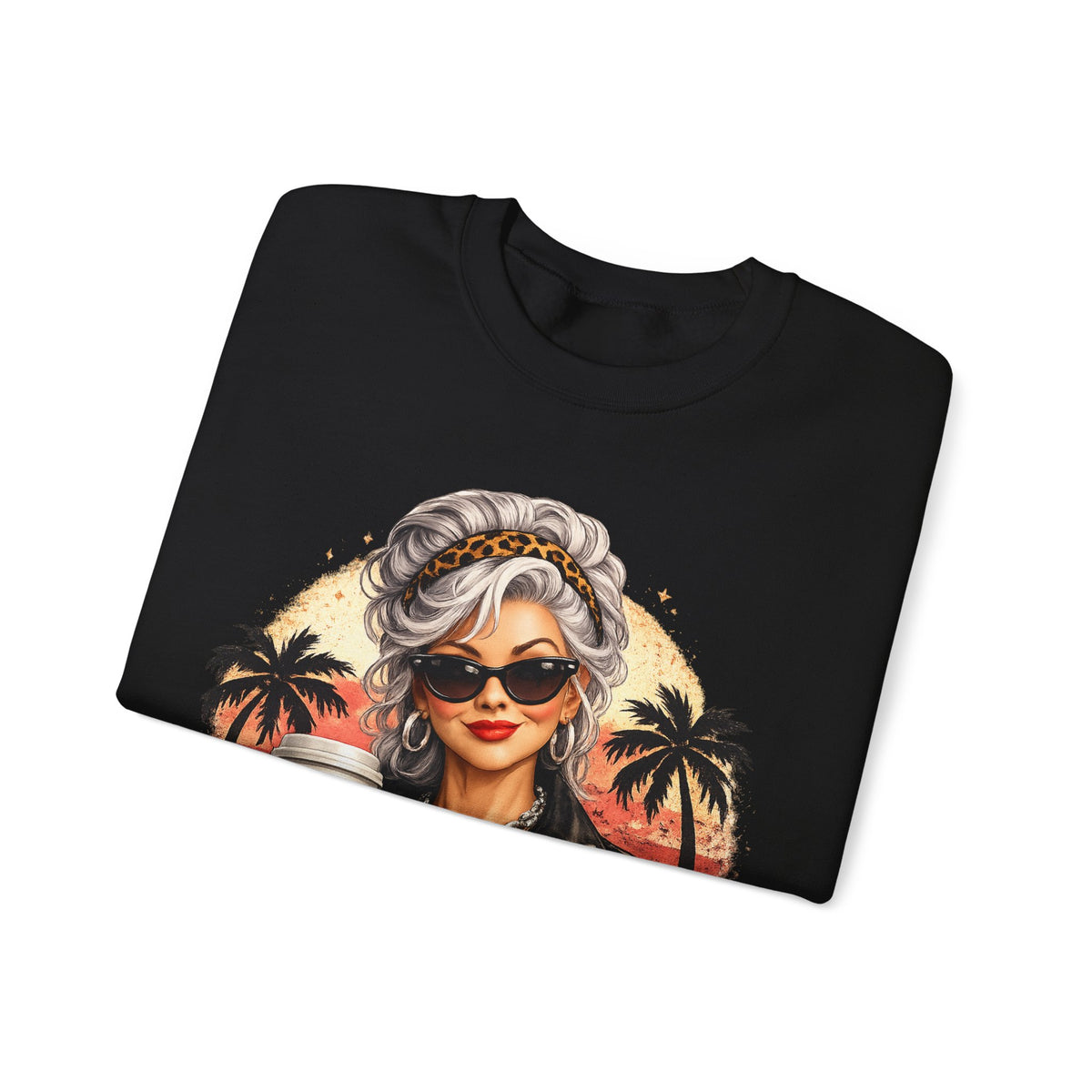 Too Old To Care, Fashionista Grandma – Gildan Heavy Blend | Trendy Women’s Soft Sweatshirt. Direct to Garment. Printed & Shipped in the USA. Unisex Sizes.