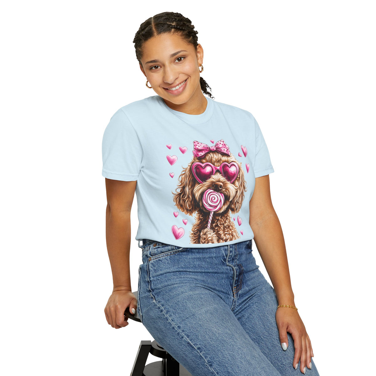 Goldendoodle Love - Comfort Colors | Trendy Women's T-Shirt. Direct to Garment. Printed & Shipped in the USA. Unisex Sizes.