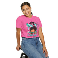 Phlebotomist Life, Messy Bun - Comfort Colors | Trendy Women's T-Shirt. Direct to Garment. Printed & Shipped in the USA. Unisex Sizes.