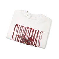 Christmas Season Leopard Tree Distressed – Gildan Heavy Blend | Trendy Women’s Soft Sweatshirt. Direct to Garment. Printed & Shipped in the USA. Unisex Sizes.
