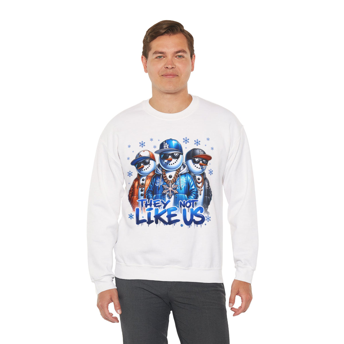 They Not Like Us Snowmen – Gildan Heavy Blend | Trendy Men's and Women’s Soft Sweatshirt. Direct to Garment. Printed & Shipped in the USA. Unisex Sizes.