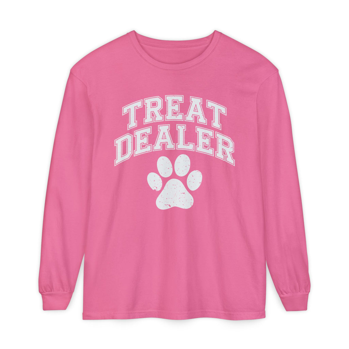 Treat Dealer, Dog Lover - Comfort Colors | Trendy Women's and Men's Long Sleeve T-Shirt. Direct to Garment. Printed & Shipped in the USA. Unisex Sizes.