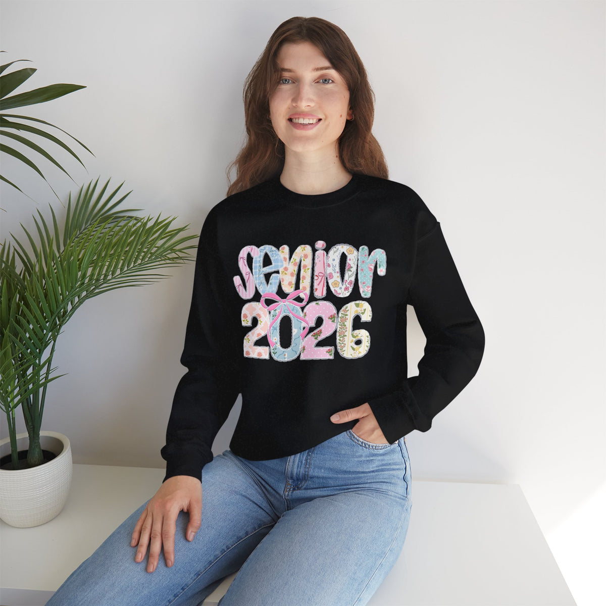 Class of 2026 Senior - Pink Coquette Bow – Gildan Heavy Blend | Trendy Women’s Soft Sweatshirt. Direct to Garment. Printed & Shipped in the USA. Unisex Sizes.
