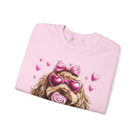 Goldendoodle Love – Gildan Heavy Blend | Trendy Women’s Soft Sweatshirt. Direct to Garment. Printed & Shipped in the USA. Unisex Sizes.