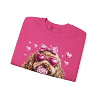 Goldendoodle Love – Gildan Heavy Blend | Trendy Women’s Soft Sweatshirt. Direct to Garment. Printed & Shipped in the USA. Unisex Sizes.