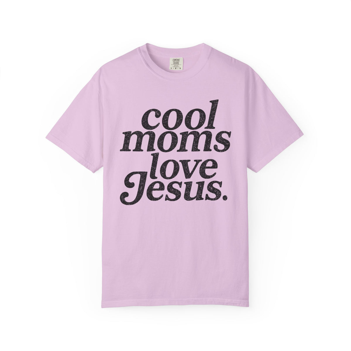 Cool Moms Love Jesus, Vintage - Comfort Colors | Trendy Women's T-Shirt. Direct to Garment. Printed & Shipped in the USA. Unisex Sizes.