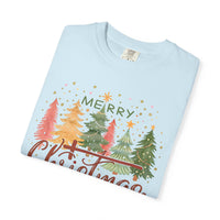 Merry ChrisTmas - Christian Faith - Comfort Colors | Trendy Women's T-Shirt. Direct to Garment. Printed & Shipped in the USA. Unisex Sizes.