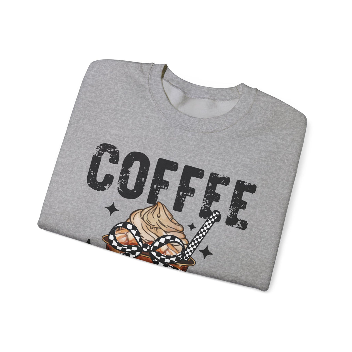 Coffee Changes Everything, Iced Coffee, Coffee Lovers – Gildan Heavy Blend | Trendy Women’s Soft Sweatshirt. Direct to Garment. Printed & Shipped in the USA. Unisex Sizes.