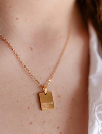 Necklace: Motherhood Is Holy Work - 18k Yellow Gold Plated