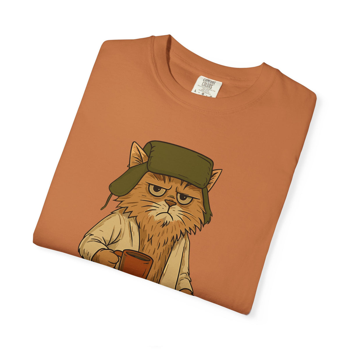 Litter's Full, Funny Cat - Comfort Colors | Trendy Men's and Women's T-Shirt. Direct to Garment. Printed & Shipped in the USA. Unisex Sizes.