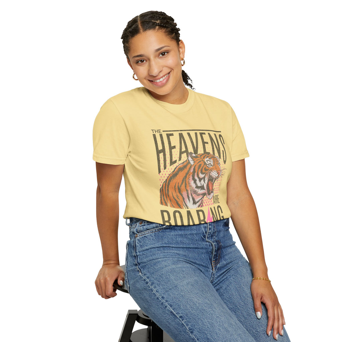 The Heavens Are Roaring, Vintage - Comfort Colors | Trendy Women's T-Shirt. Direct to Garment. Printed & Shipped in the USA. Unisex Sizes.