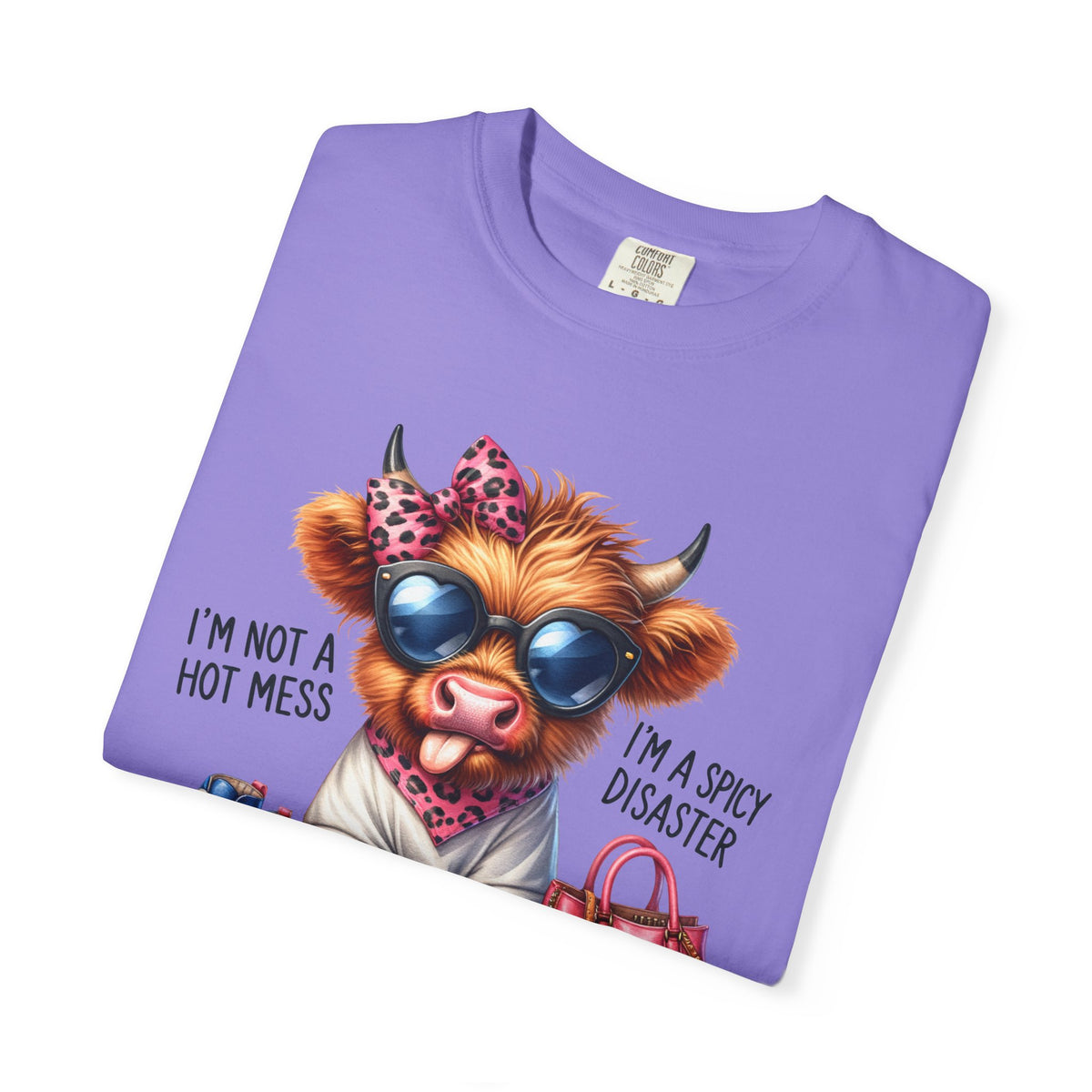 I'm Not a Hot Mess, I'm a Spicy Disaster - Comfort Colors | Trendy Women's T-Shirt. Direct to Garment. Printed & Shipped in the USA. Unisex Sizes.