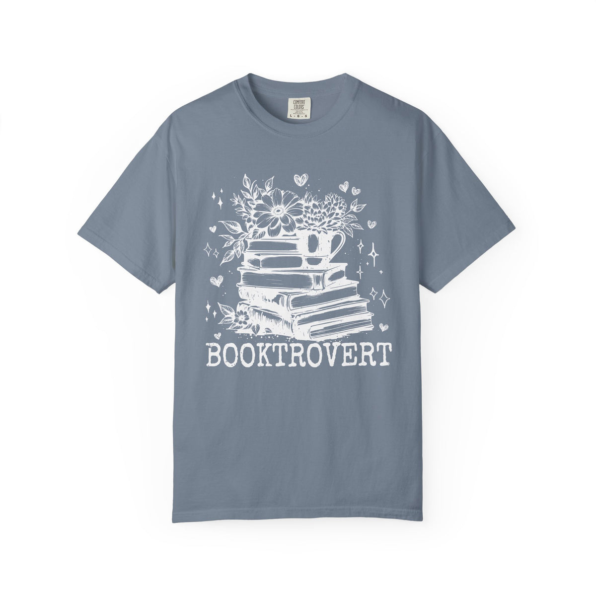 Booktrovert - Comfort Colors | Trendy Women's T-Shirt. Direct to Garment. Printed & Shipped in the USA. Unisex Sizes.
