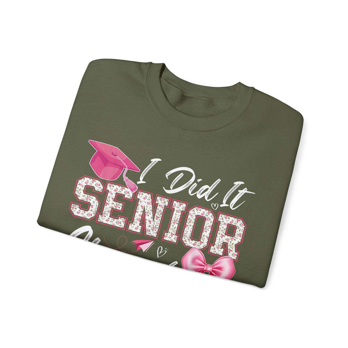Class of 2026 I Did It Senior Coquette Bow Graduation – Gildan Heavy Blend | Trendy Women’s Soft Sweatshirt. Direct to Garment. Printed & Shipped in the USA. Unisex Sizes.