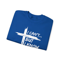 I Can't But I Know A Guy, Faith Cross Christian Jesus – Gildan Heavy Blend | Trendy Women’s and Men's Soft Sweatshirt. Direct to Garment. Printed & Shipped in the USA. Unisex Sizes.