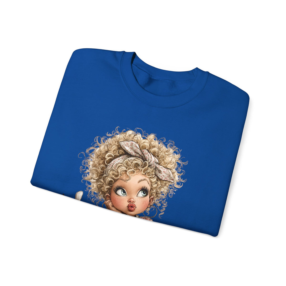 Cute Artist Curly Girl – Gildan Heavy Blend | Trendy Women’s Soft Sweatshirt. Direct to Garment. Printed & Shipped in the USA. Unisex Sizes.