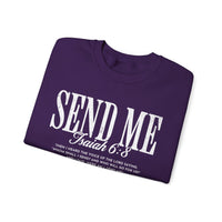 Send Me, Vintage - Faith – Gildan Heavy Blend | Trendy Women’s and Men's Soft Sweatshirt. Direct to Garment. Printed & Shipped in the USA. Unisex Sizes.