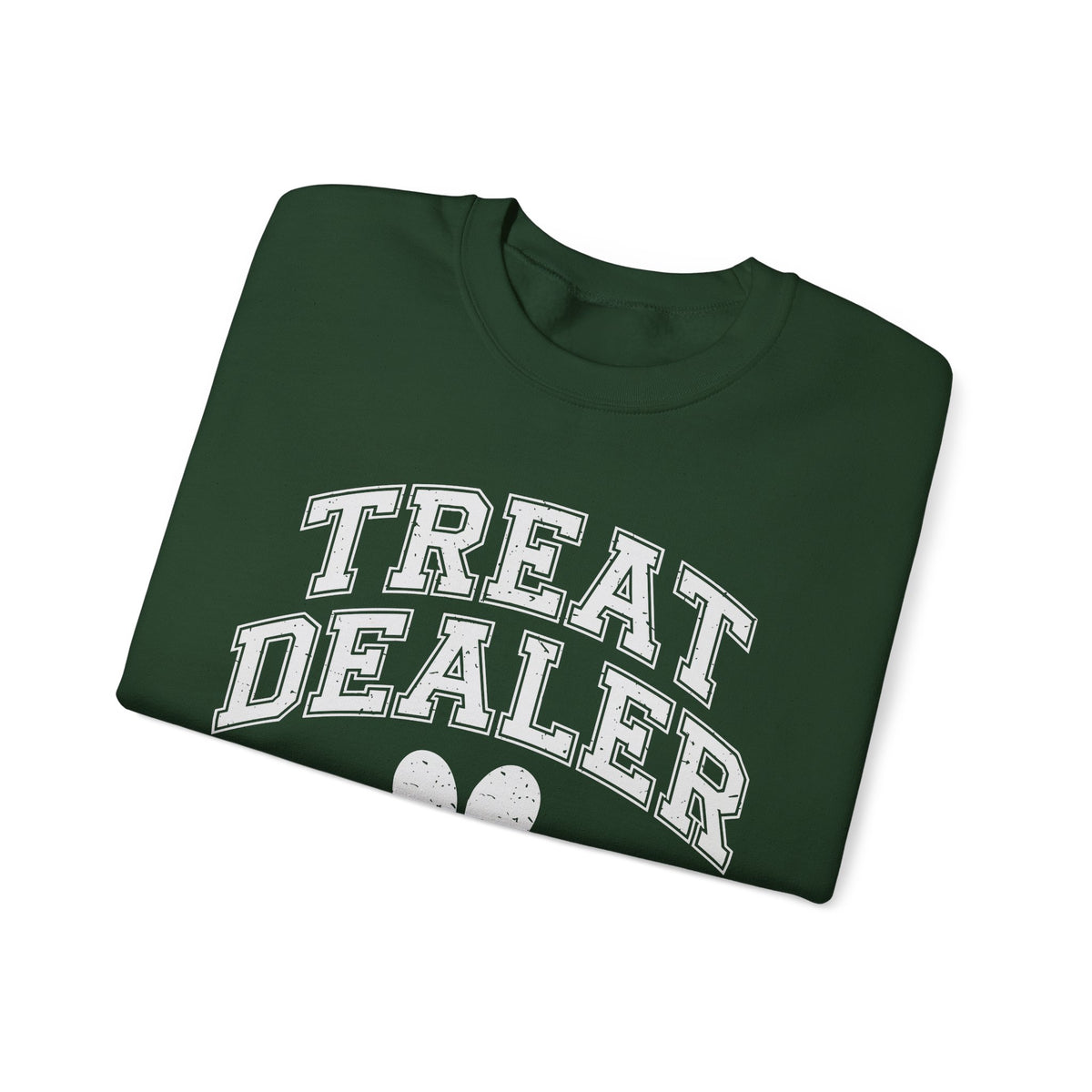 Treat Dealer, Dog Lover – Gildan Heavy Blend | Trendy Men's and Women’s Soft Sweatshirt. Direct to Garment. Printed & Shipped in the USA. Unisex Sizes.