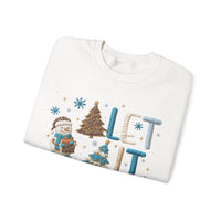 Let It Snow, Snowman – Gildan Heavy Blend | Trendy Women’s Soft Sweatshirt. Direct to Garment. Printed & Shipped in the USA. Unisex Sizes.