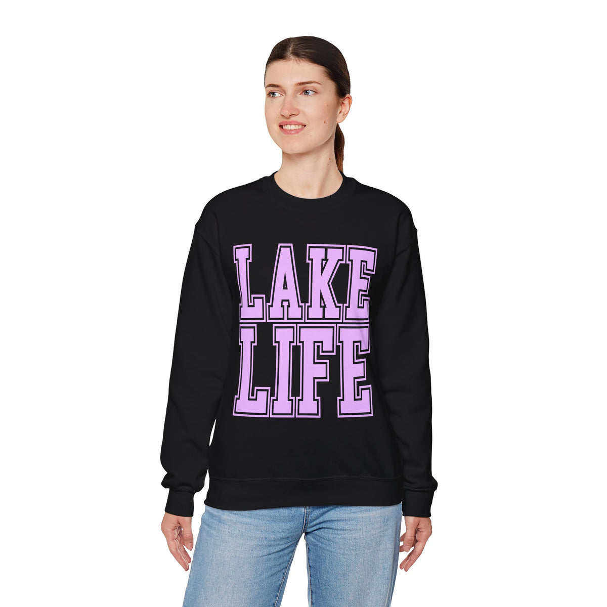 Lake Life – Gildan Heavy Blend | Trendy Men's & Women’s Soft Sweatshirt. Direct to Garment. Printed & Shipped in the USA. Unisex Sizes.
