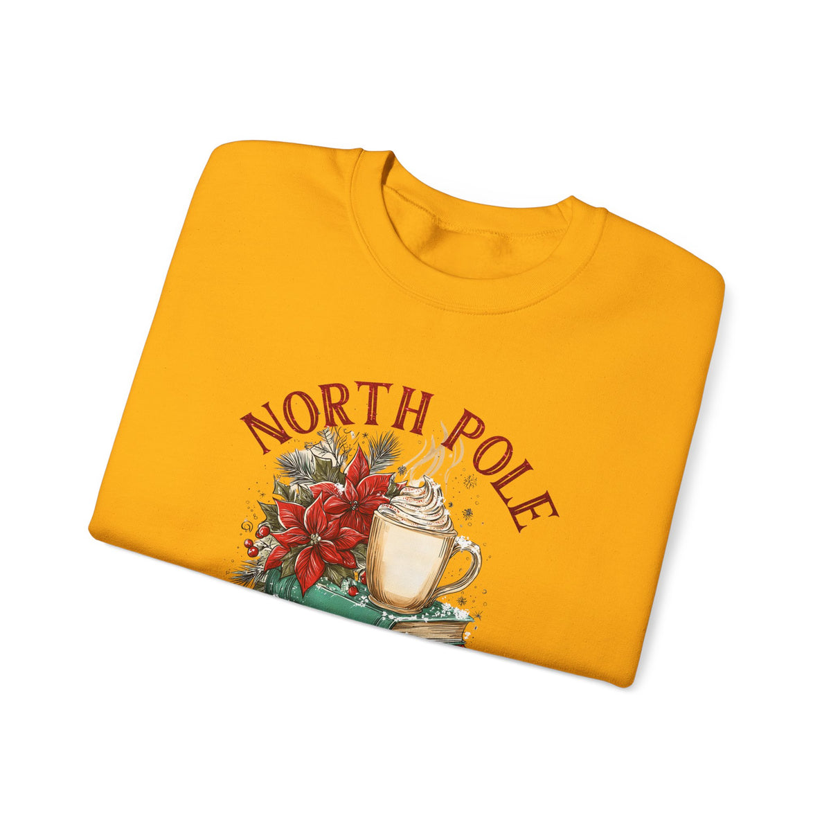 North Pole Book Club – Gildan Heavy Blend | Trendy Women’s Soft Sweatshirt. Direct to Garment. Printed & Shipped in the USA. Unisex Sizes.