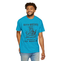 Kitty Biscuits Bakery - Comfort Colors | Trendy Women's and Men's T-Shirt. Direct to Garment. Printed & Shipped in the USA. Unisex Sizes.