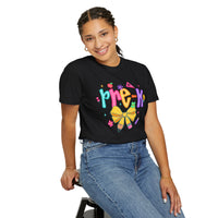 Coquette Pre-K Pencil Bow - Comfort Colors | Trendy Women's T-Shirt. Direct to Garment. Printed & Shipped in the USA. Unisex Sizes.