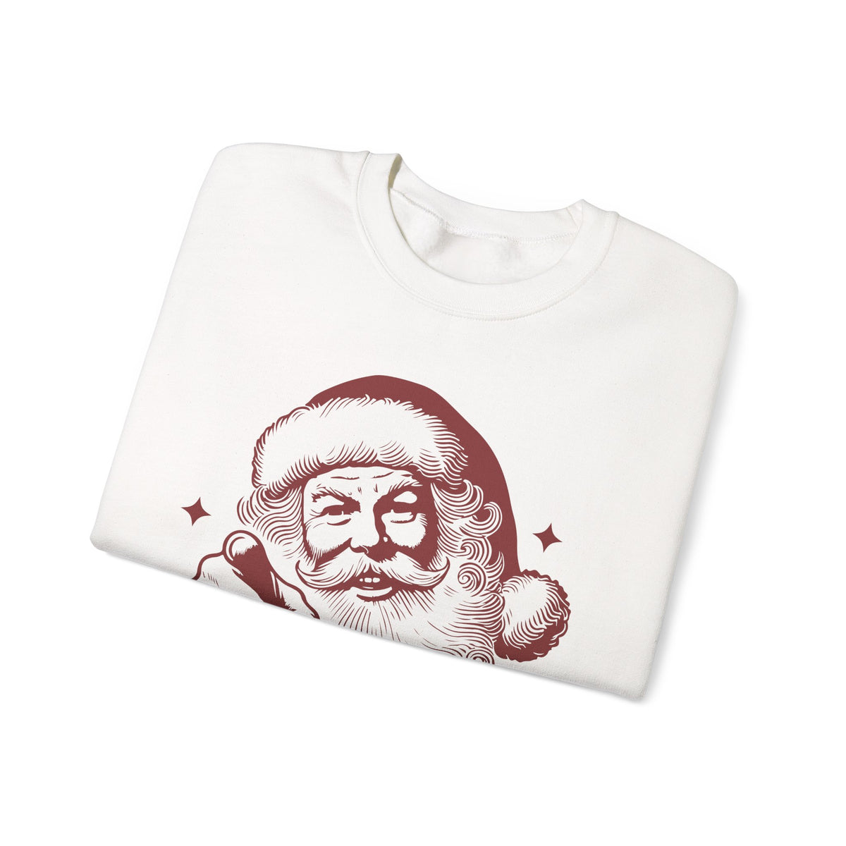 Vintage Santa "You Ain't Gettin' Shit" Funny Christmas – Gildan Heavy Blend | Trendy Women’s and Men's Soft Sweatshirt. Direct to Garment. Printed & Shipped in the USA. Unisex Sizes.