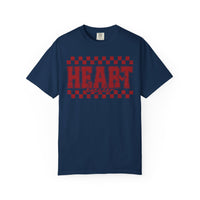 Heart Breaker, Red Checkered Distressed - Comfort Colors | Trendy Women's T-Shirt. Direct to Garment. Printed & Shipped in the USA. Unisex Sizes.