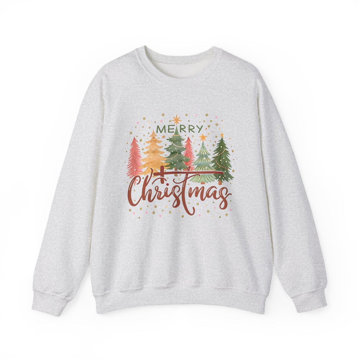 Merry ChrisTmas - Christian Faith – Gildan Heavy Blend | Trendy Women’s Soft Sweatshirt. Direct to Garment. Printed & Shipped in the USA. Unisex Sizes.