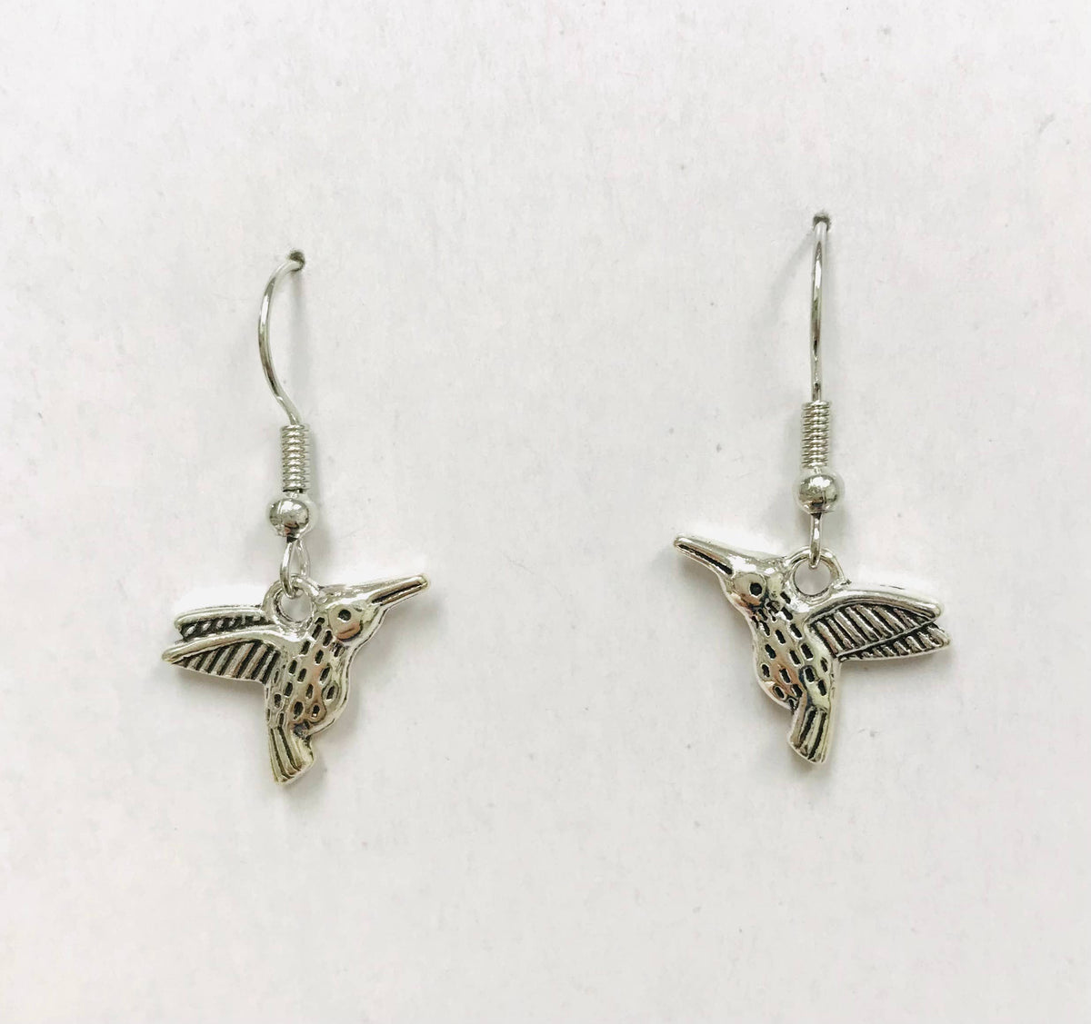 Hummingbird Earrings - Brass