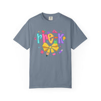 Coquette Pre-K Pencil Bow - Comfort Colors | Trendy Women's T-Shirt. Direct to Garment. Printed & Shipped in the USA. Unisex Sizes.