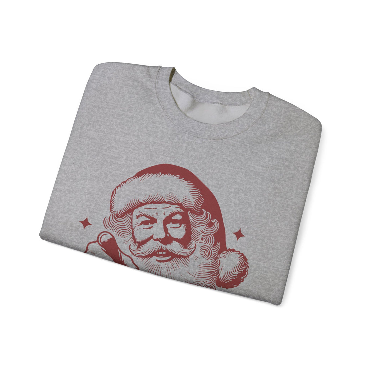 Vintage Santa "You Ain't Gettin' Shit" Funny Christmas – Gildan Heavy Blend | Trendy Women’s and Men's Soft Sweatshirt. Direct to Garment. Printed & Shipped in the USA. Unisex Sizes.