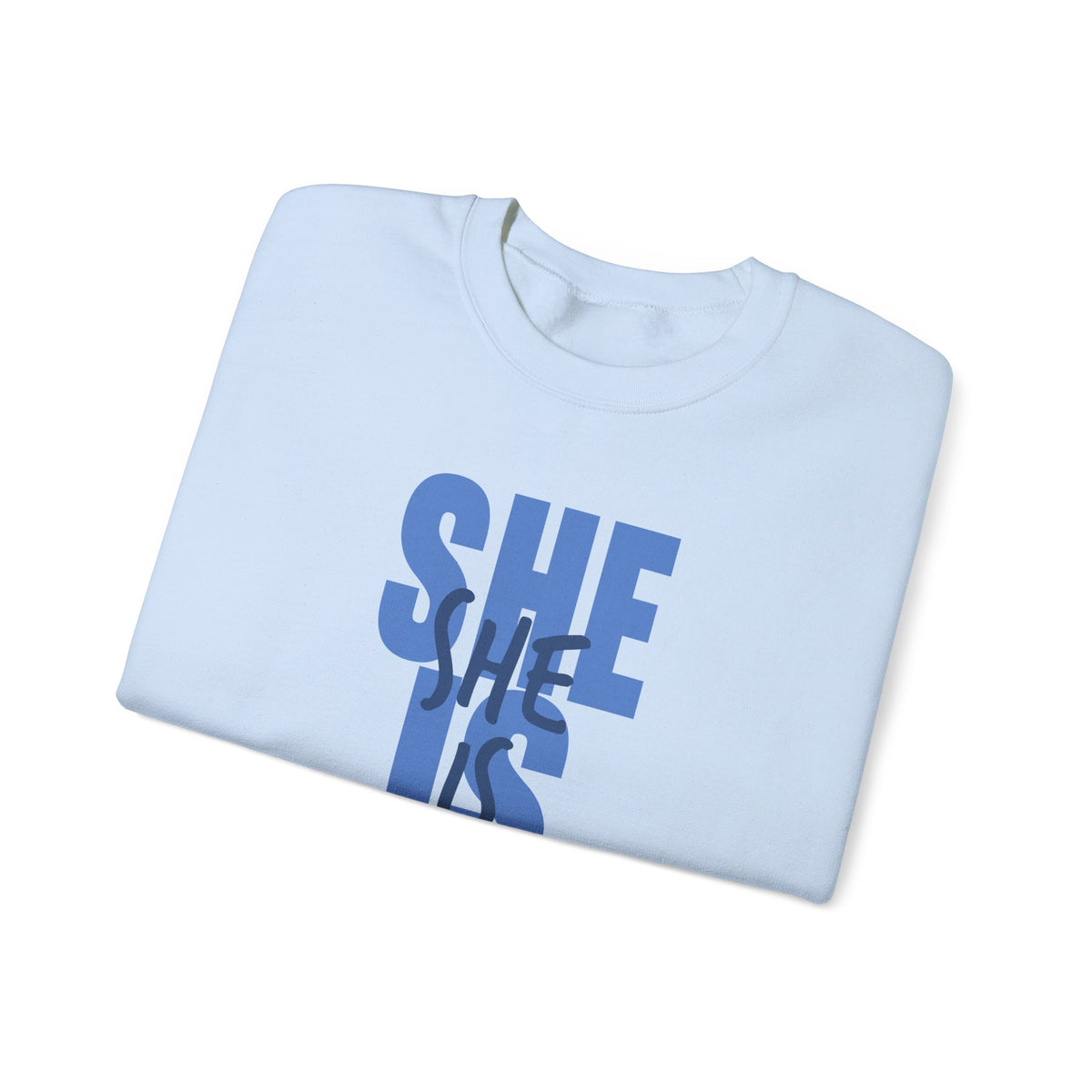 She Is Worthy – Gildan Heavy Blend | Trendy Women’s Soft Sweatshirt. Direct to Garment. Printed & Shipped in the USA. Unisex Sizes.