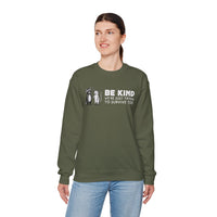 Be Kind. We're Just Trying To Survive Too. Possum. Raccoon. *This Shirt Saves Lives* – Gildan Heavy Blend | Trendy Men's and Women's Soft Sweatshirt. Direct to Garment. Printed & Shipped in the USA. Unisex Sizes.