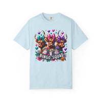 Cute Highland Cows Bingo Squad - Comfort Colors | Trendy Women's T-Shirt. Direct to Garment. Printed & Shipped in the USA. Unisex Sizes.