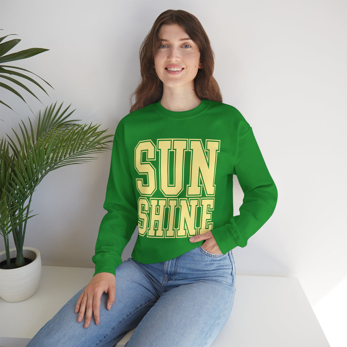 Sunshine – Gildan Heavy Blend | Trendy Women’s Soft Sweatshirt. Direct to Garment. Printed & Shipped in the USA. Unisex Sizes.