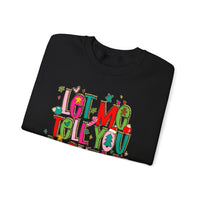 Let Me Tell You About My Jesus - Christmas Faith – Gildan Heavy Blend | Trendy Women’s Soft Sweatshirt. Direct to Garment. Printed & Shipped in the USA. Unisex Sizes.