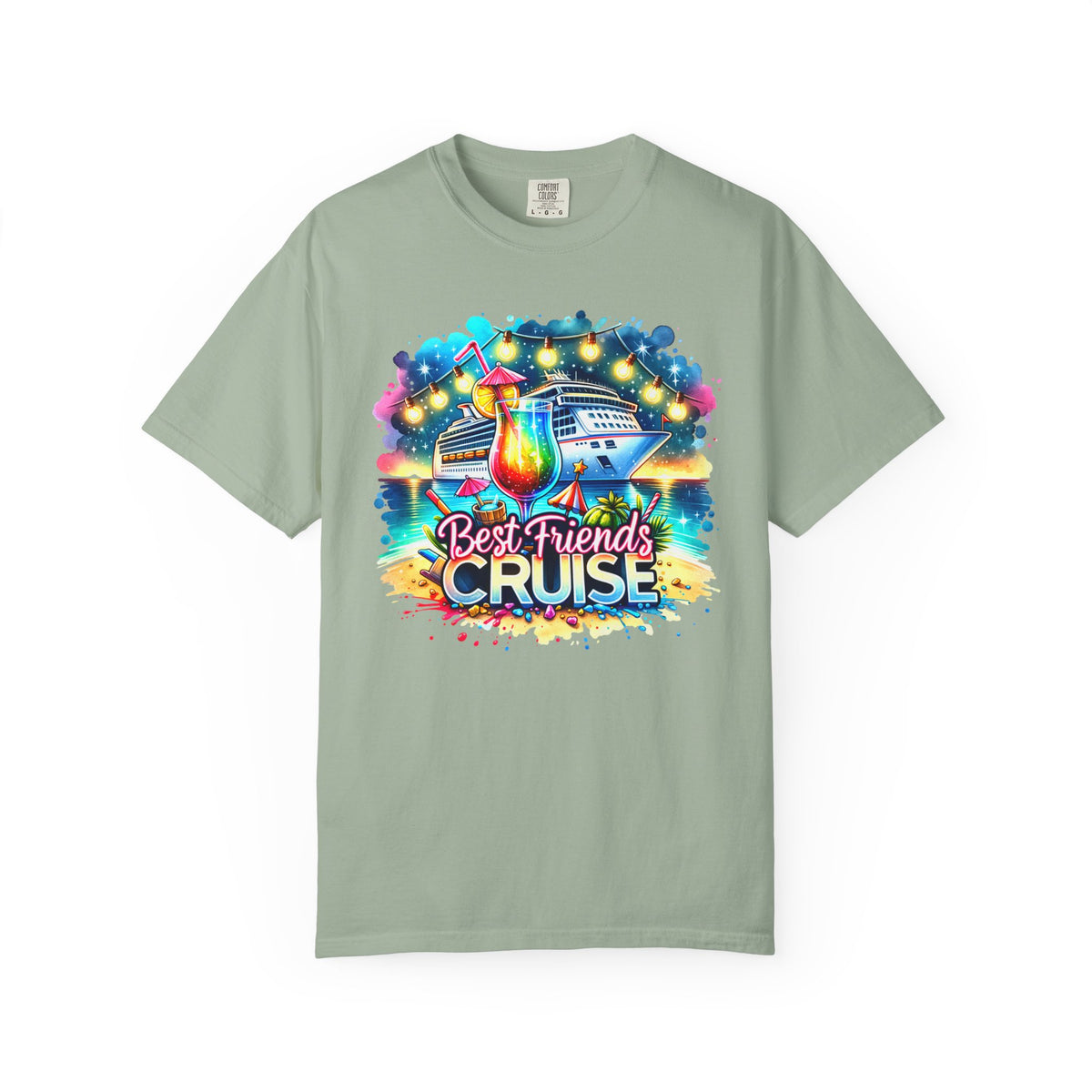 Best Friends Cruise - Comfort Colors | Trendy Women's T-Shirt. Direct to Garment. Printed & Shipped in the USA. Unisex Sizes.