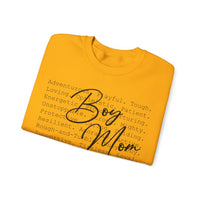 Boy Mom Typography – Gildan Heavy Blend | Trendy Women’s Soft Sweatshirt. Direct to Garment. Printed & Shipped in the USA. Unisex Sizes.