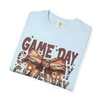 Game Day - Football Bow - Comfort Colors | Trendy Women's T-Shirt. Direct to Garment. Printed & Shipped in the USA. Unisex Sizes.