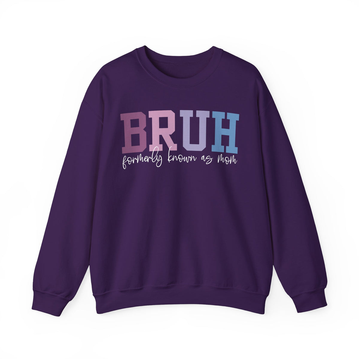 BRUH Formerly Known As Mom – Gildan Heavy Blend | Trendy Women’s Soft Sweatshirt. Direct to Garment. Printed & Shipped in the USA. Unisex Sizes.